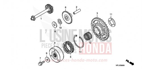 EMBRAYAGE DE DEMARRAGE CBR1000RRB de 2011